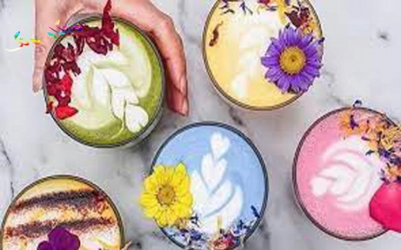 قاوەی نەخشدار و رەنگاوڕەنگ